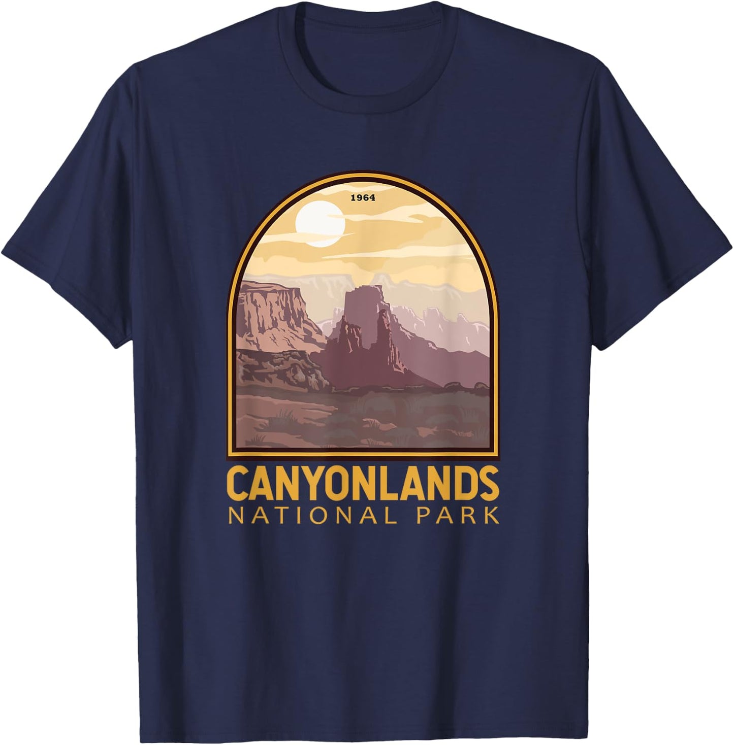 Canyonlands National Park Vintage Emblem T-Shirt - T-Shirt | Navy