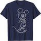 Disney Mickey & Friends Mickey White Sketch T-Shirt - T-Shirt | Navy