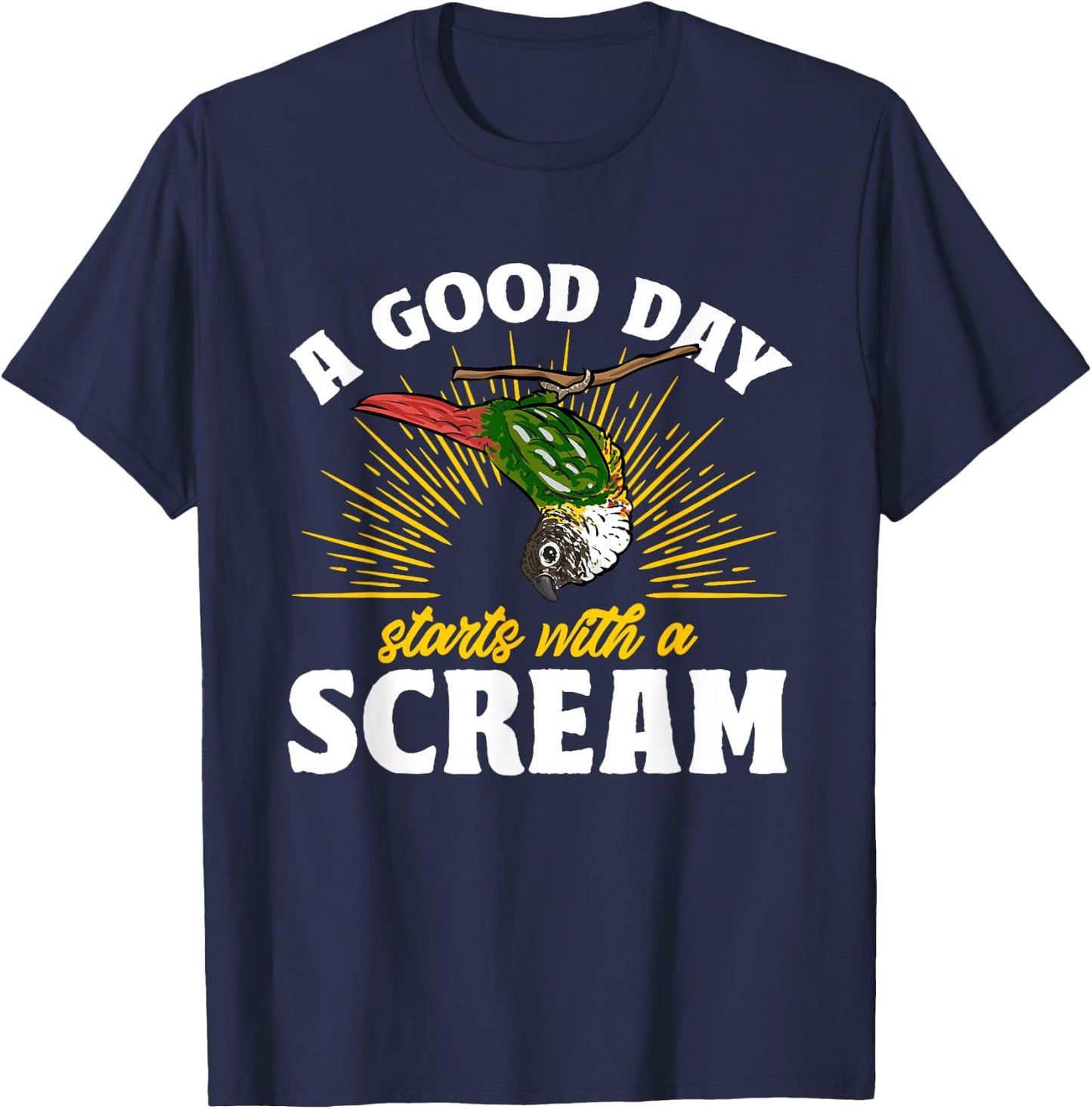 Green Cheek Conure Parrot Bird Conure T-Shirt - T-Shirt | Navy