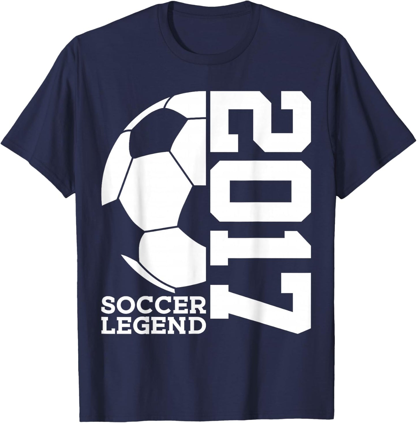 9th Birthday Soccer Legend 2017 T-Shirt - T-Shirt | Navy