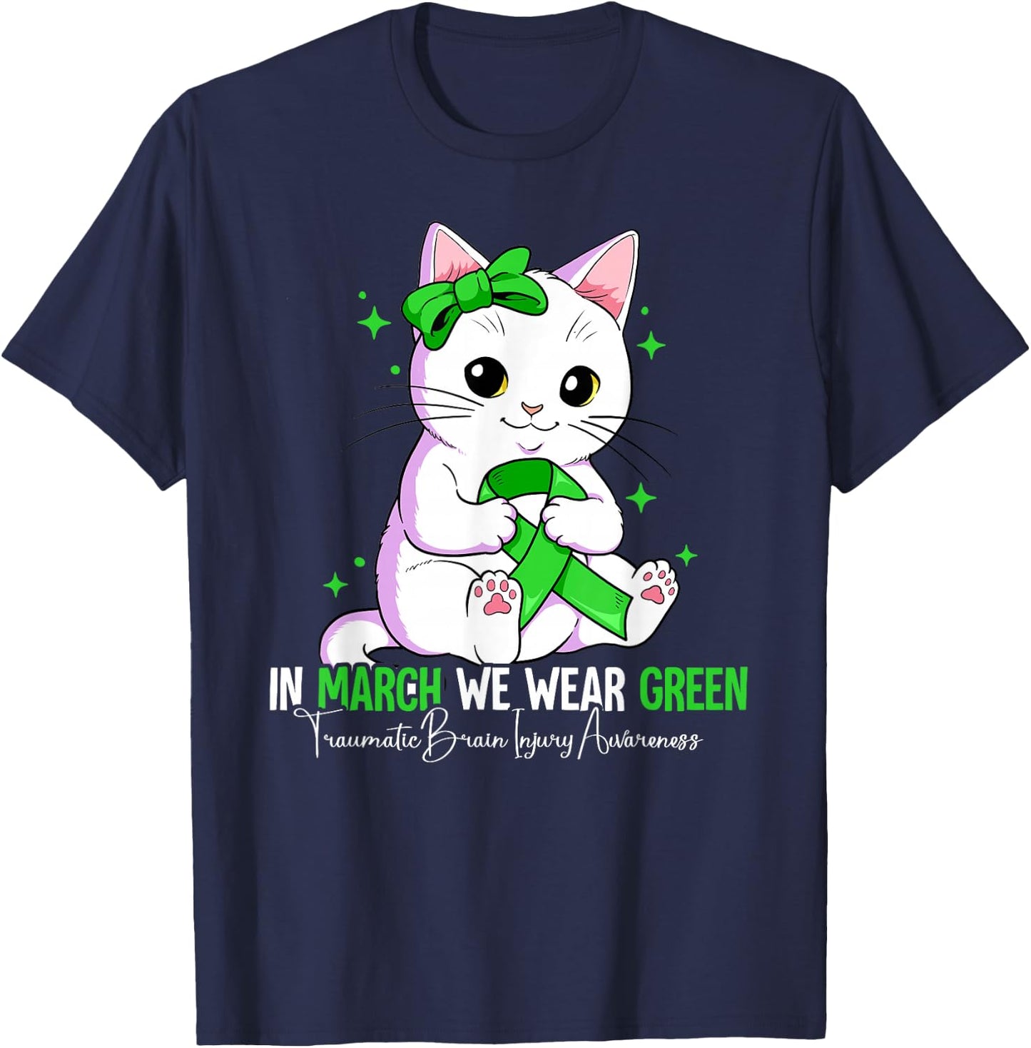 Traumatic Brain Injury Awareness T-Shirt - T-Shirt | Navy