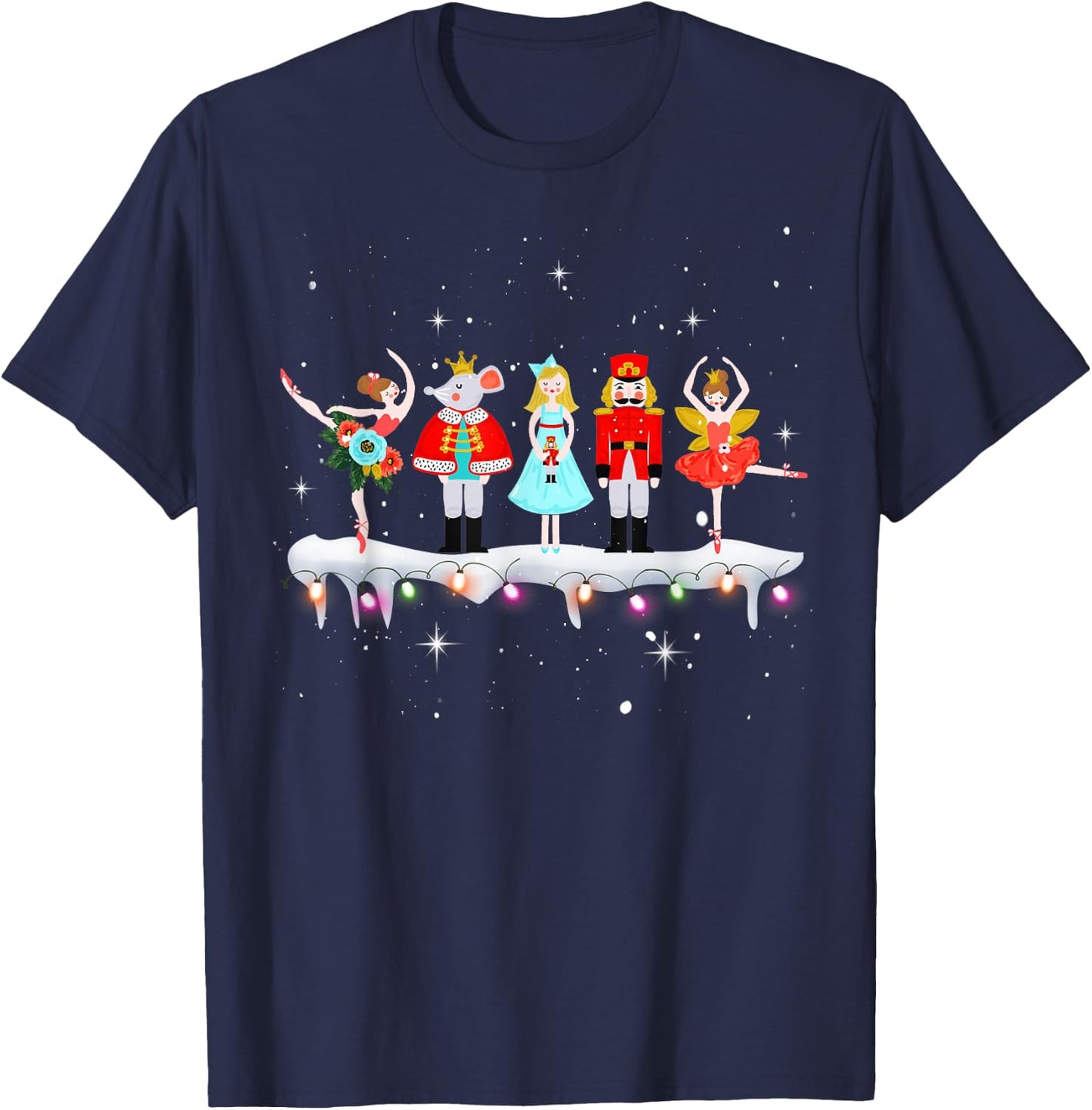 Christmas Ballet Clara Mouse King Princess Nutcracker T-Shirt - T-Shirt | Navy