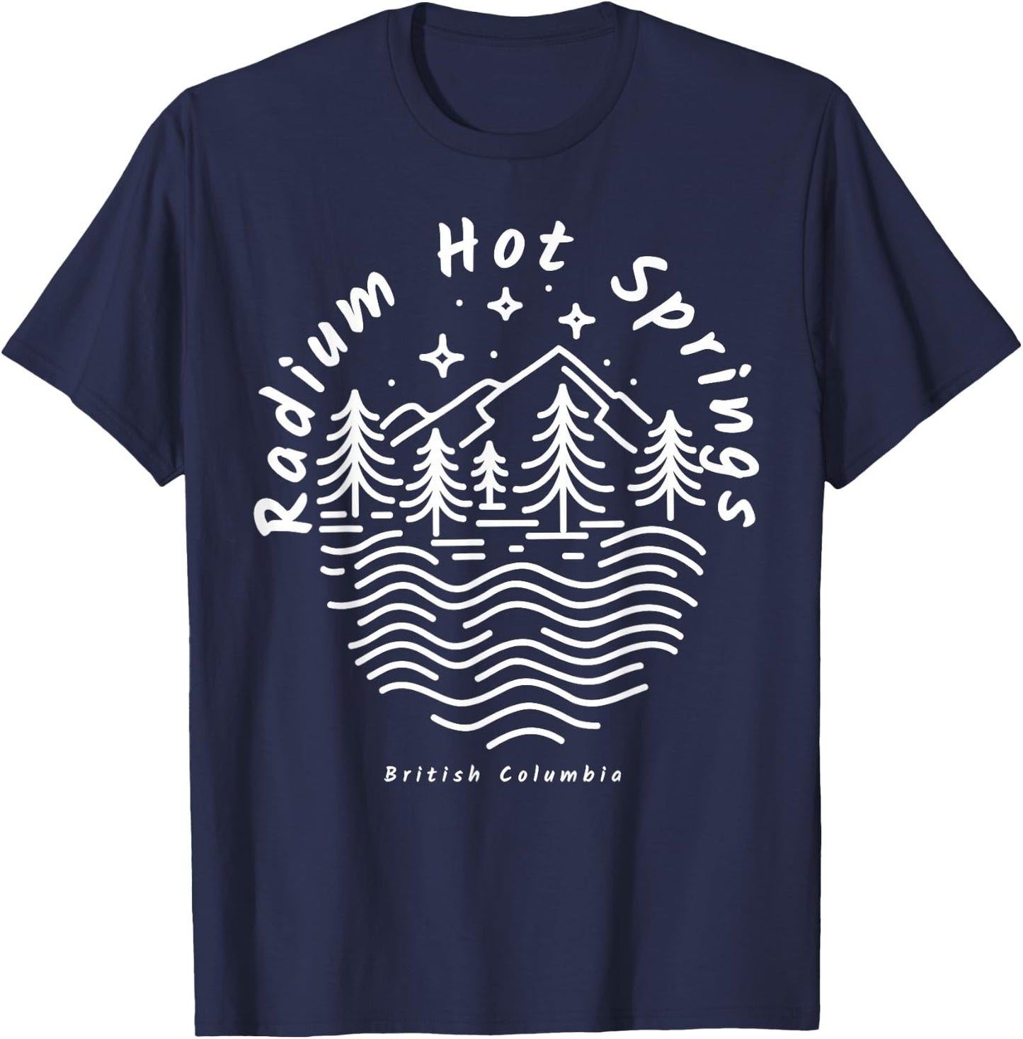 Radium Hot Springs British Columbia T-Shirt - T-Shirt | Navy