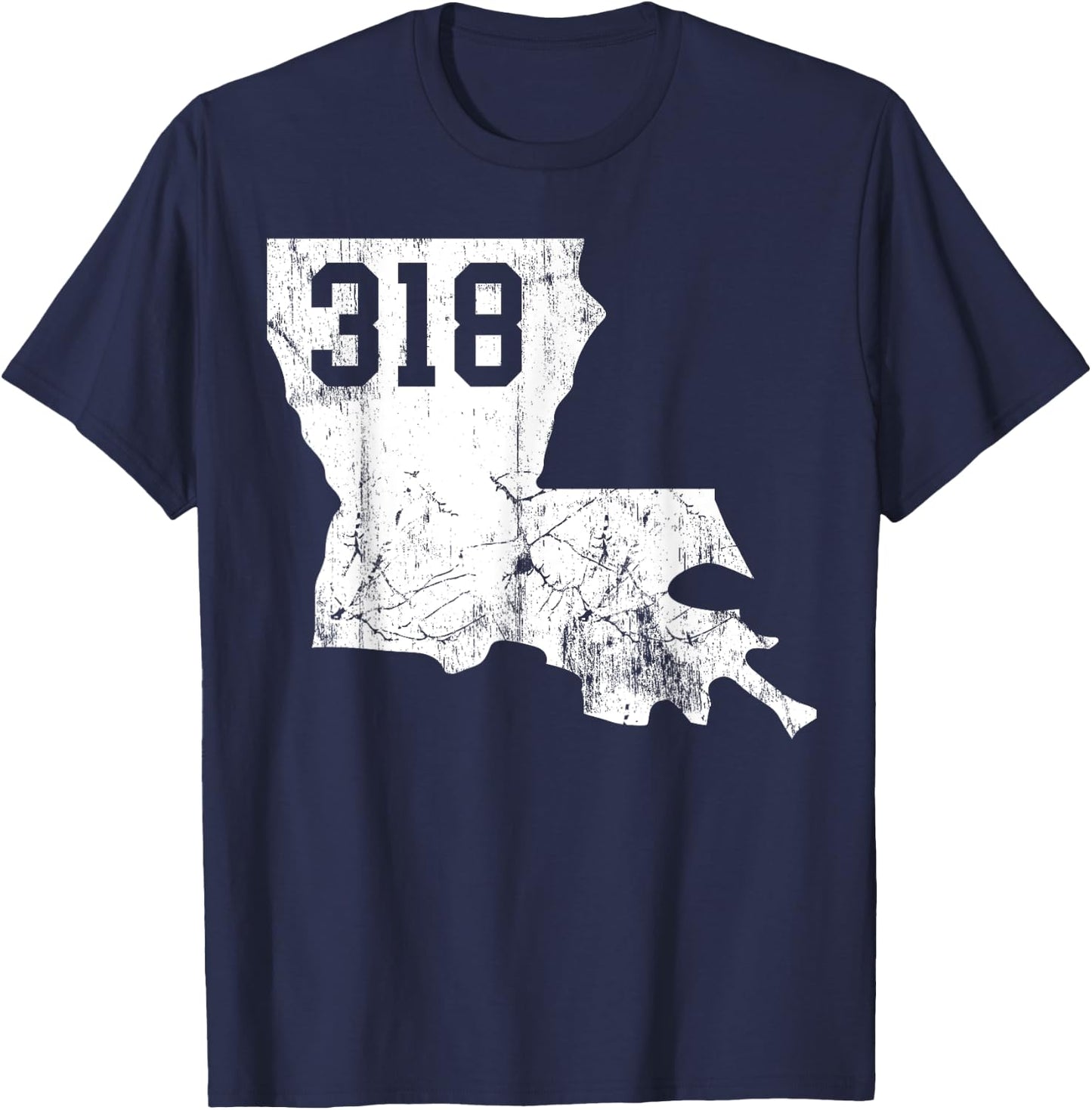 Louisiana State Area Code 318 New Orleans Mardi Gras T-Shirt - T-Shirt | Navy