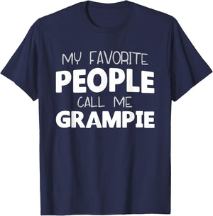 My Favorite People Call Me Grampie Funny Grandpa T-Shirt - T-Shirt | Navy