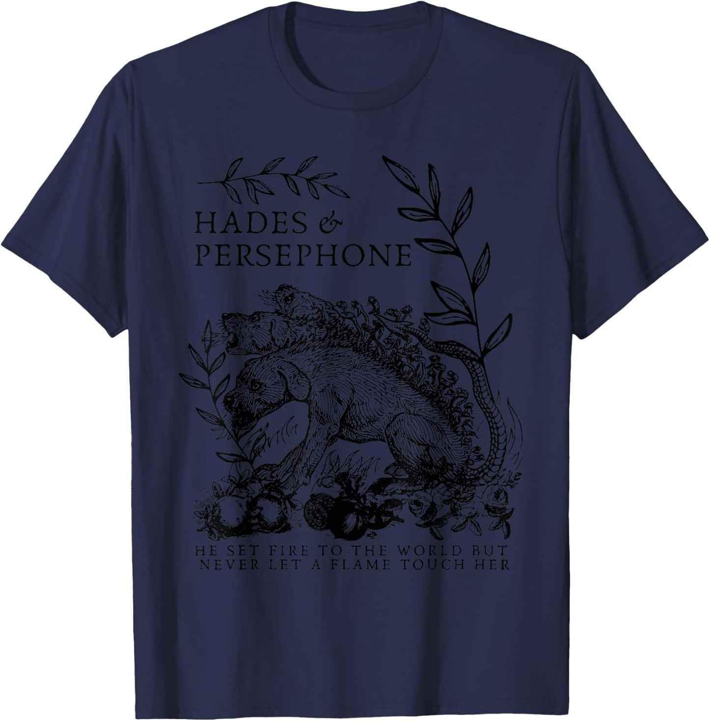 Hades And Persephone Mythology T-Shirt - T-Shirt | Navy