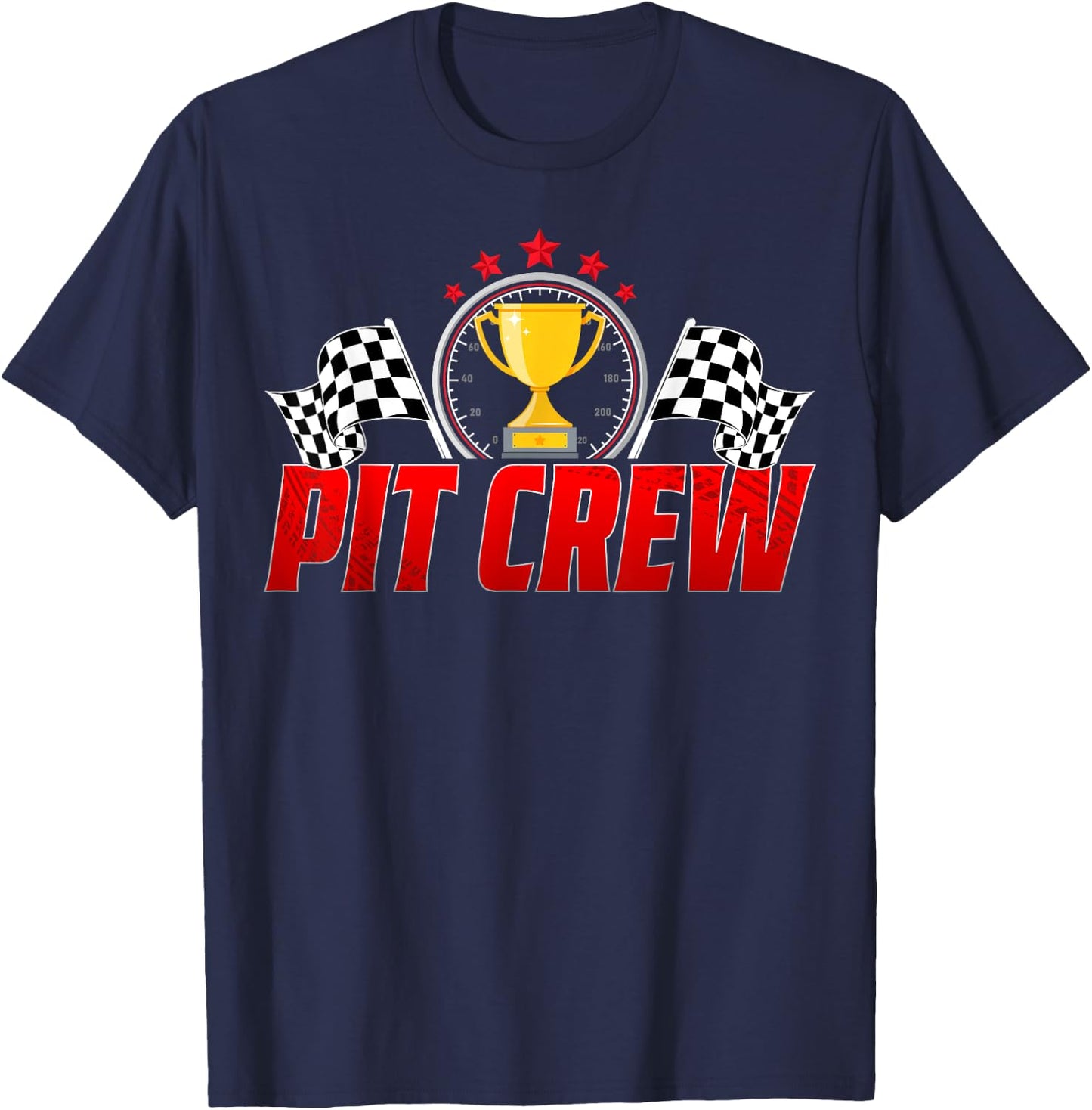 Pit Crew Family Birthday Party Racing Men Women Race Car T-Shirt - T-Shirt | Navy