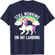 Cool Broken Arm Women Broke Elbow Hand Unicorn T-Shirt - T-Shirt | Navy