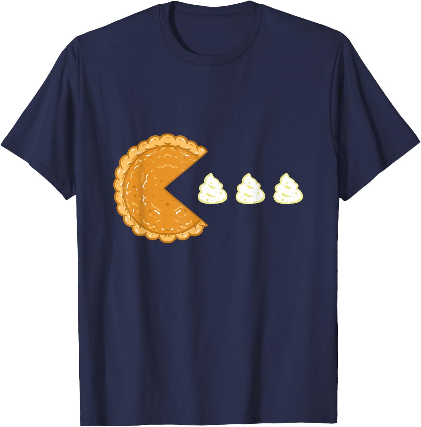 Pumpkin Pie Gamer Thanksgiving Gaming Men Women Kids Boys T-Shirt - T-Shirt | Navy