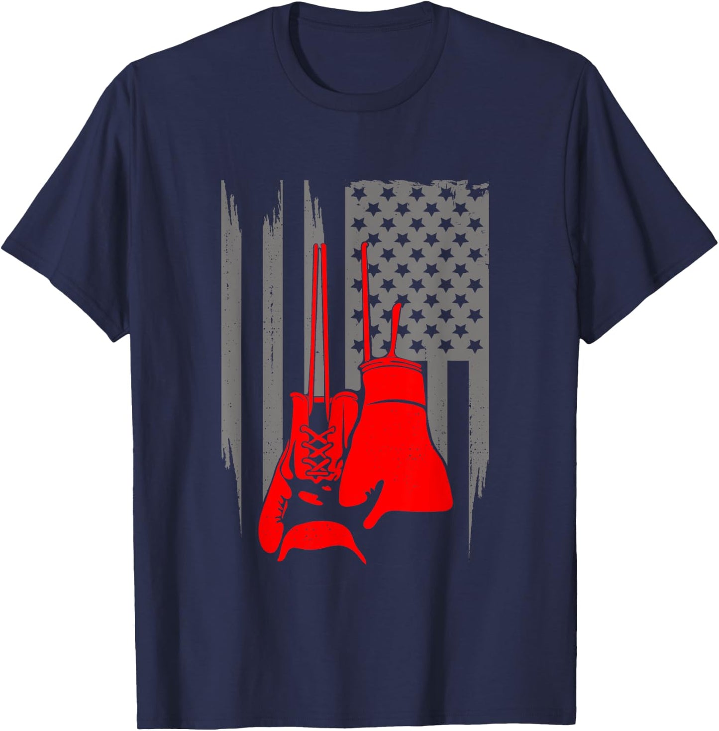 American Flag Boxing Apparel - Boxer Boxing Kids Men T-Shirt - T-Shirt | Navy