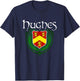 Hughes Surname Irish Clan Tartan Badge Ireland T-Shirt - T-Shirt | Navy