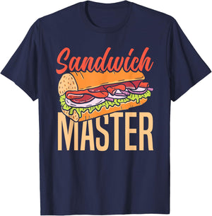 Sandwich Master Deli Sub Lover Funny Sandwich T-Shirt - T-Shirt | Navy