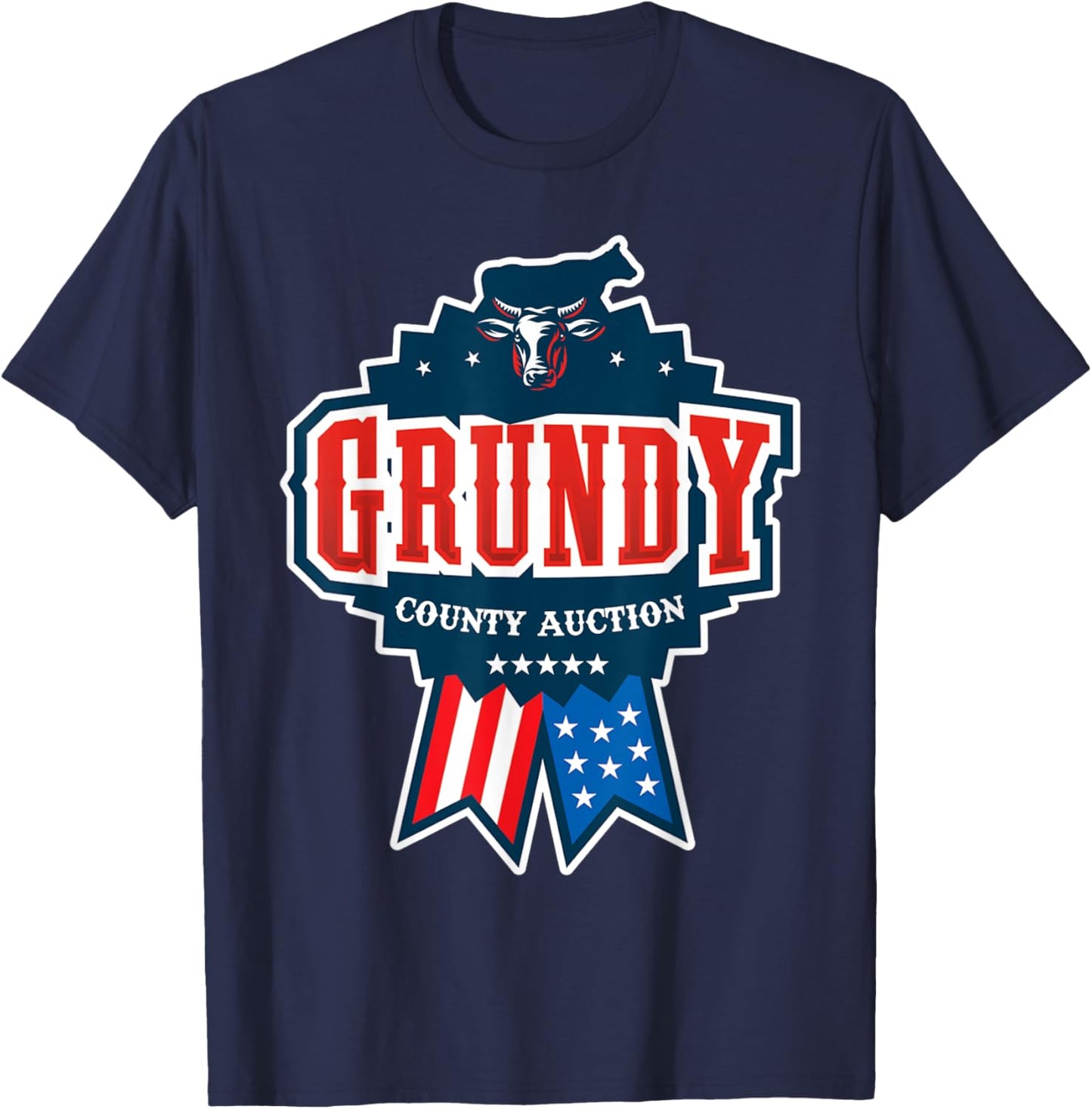 Grundy County Auction T-Shirt - T-Shirt | Navy