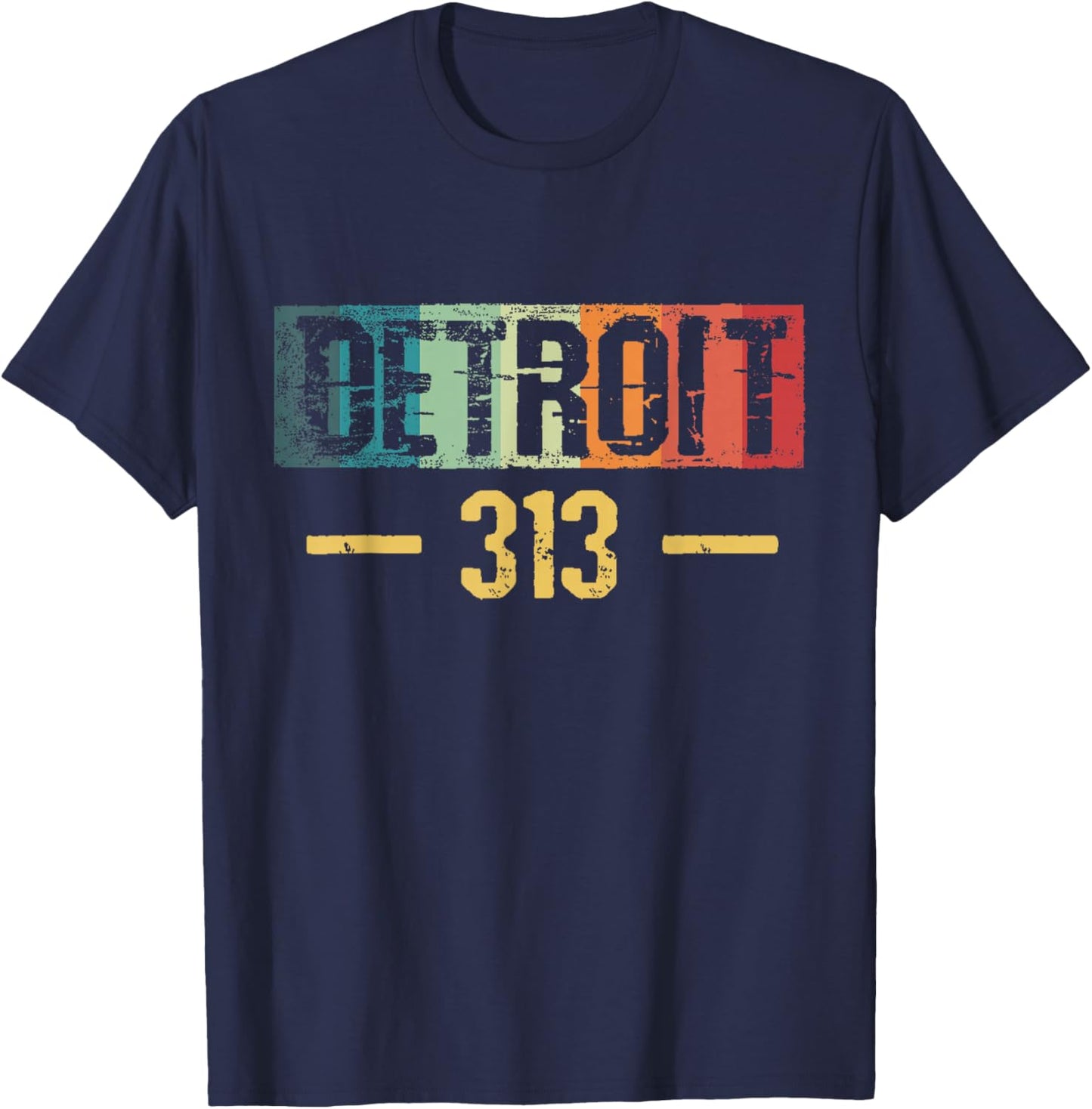 Detroit 313 Vintage T-Shirt - T-Shirt | Navy