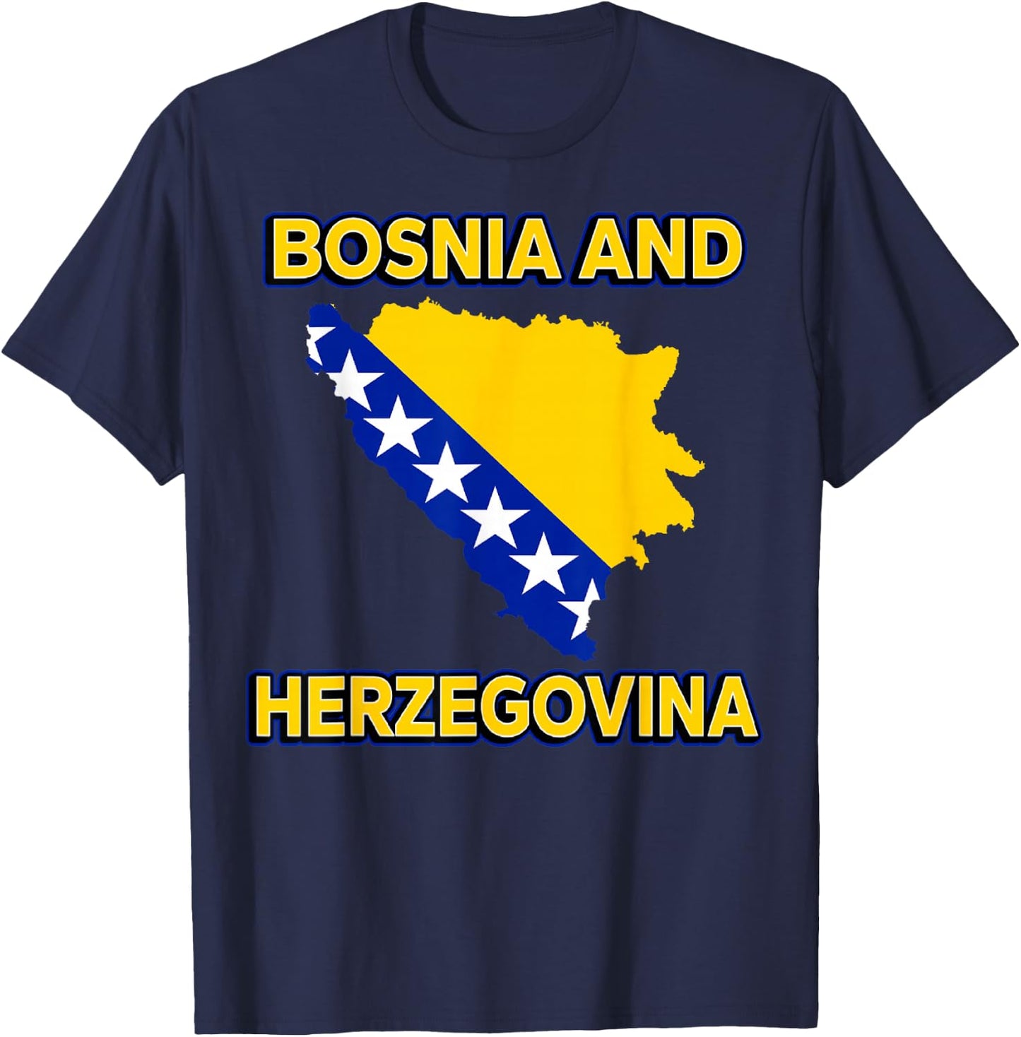 Bosnian And Herzegovina Flag Men Women Kids Bosniak T-Shirt - T-Shirt | Navy