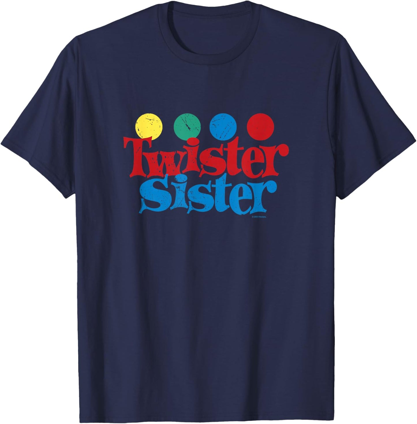 Twister Vintage Retro Twister Sister Classic Game Logo T-Shirt - T-Shirt | Navy