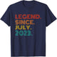 Legend Since July 2023 Birth Of Birthday Idea 2023 Vintage T-Shirt - T-Shirt | Navy