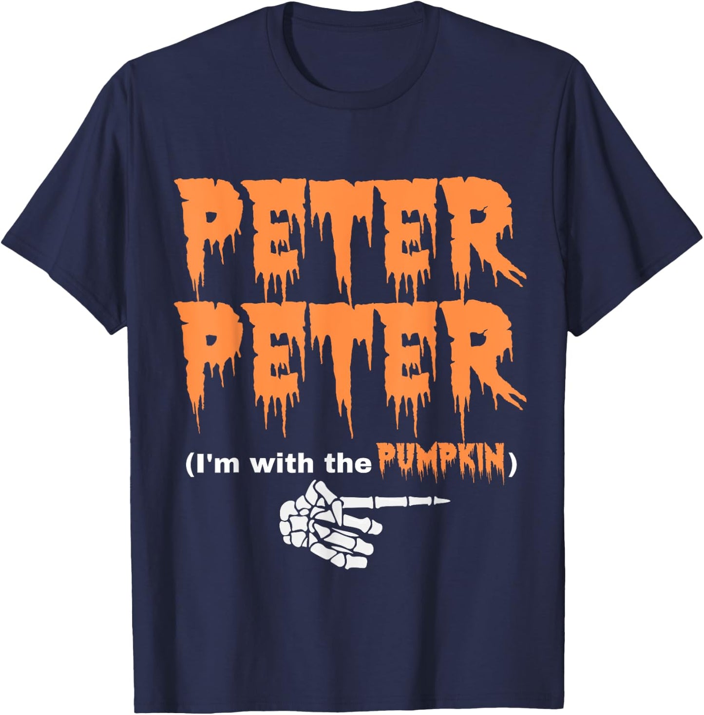 Peter Pumpkin Eater Halloween Matching Couples Costume T-Shirt - T-Shirt | Navy