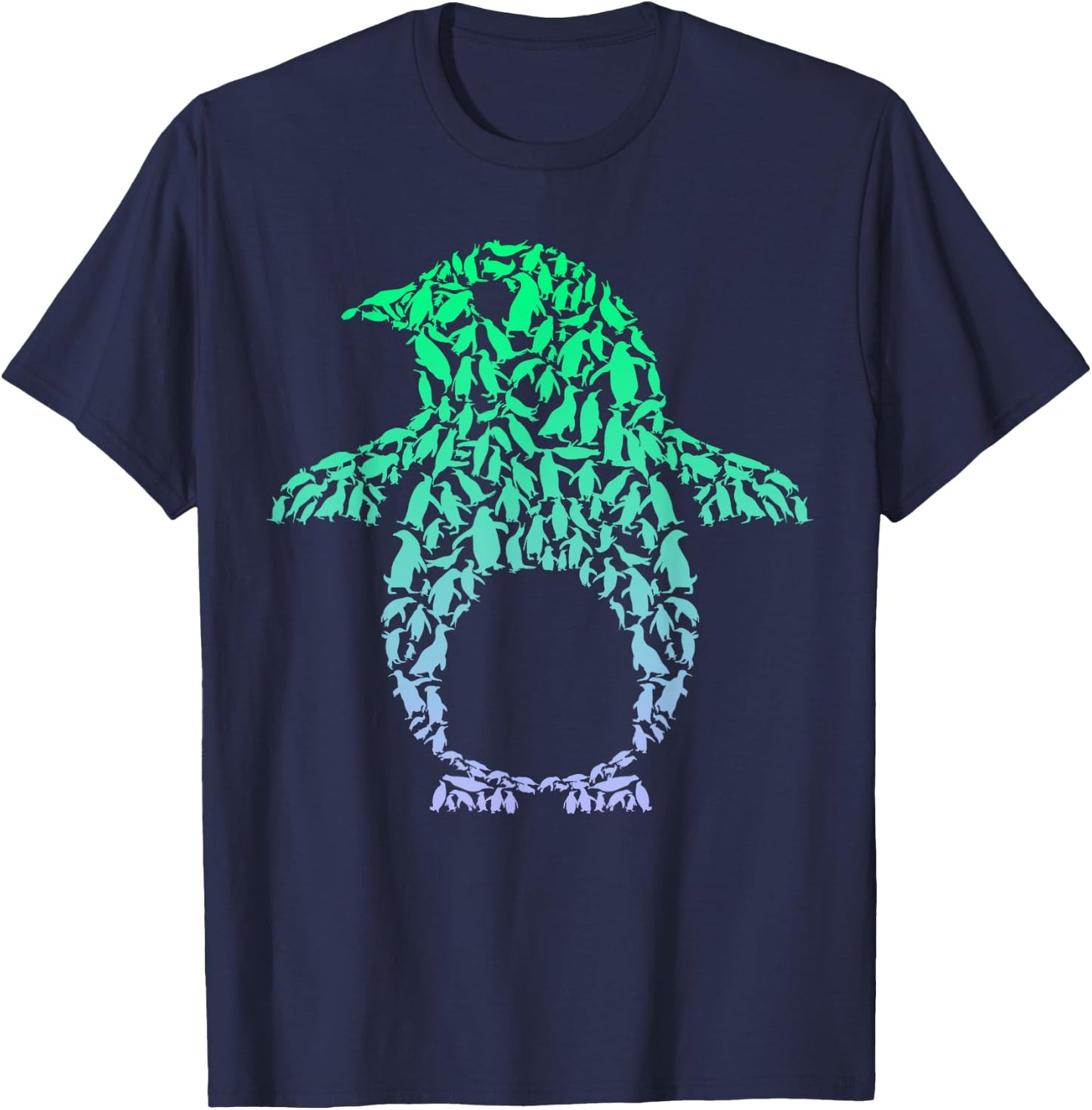 Silhouette Penguins for Penguin Lover | Boys Penguin T-Shirt - T-Shirt | Navy