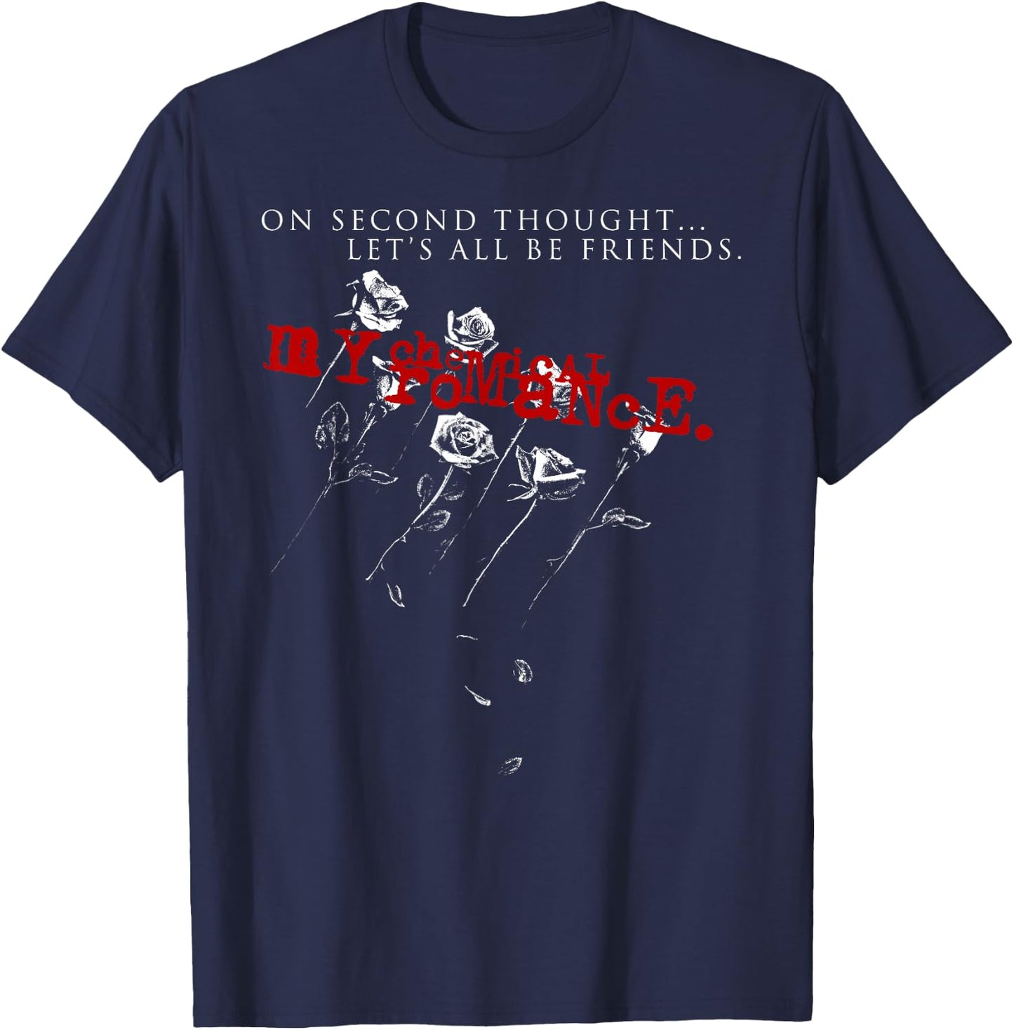 My Chemical Romance Let's All Be Friends T-Shirt - T-Shirt | Navy