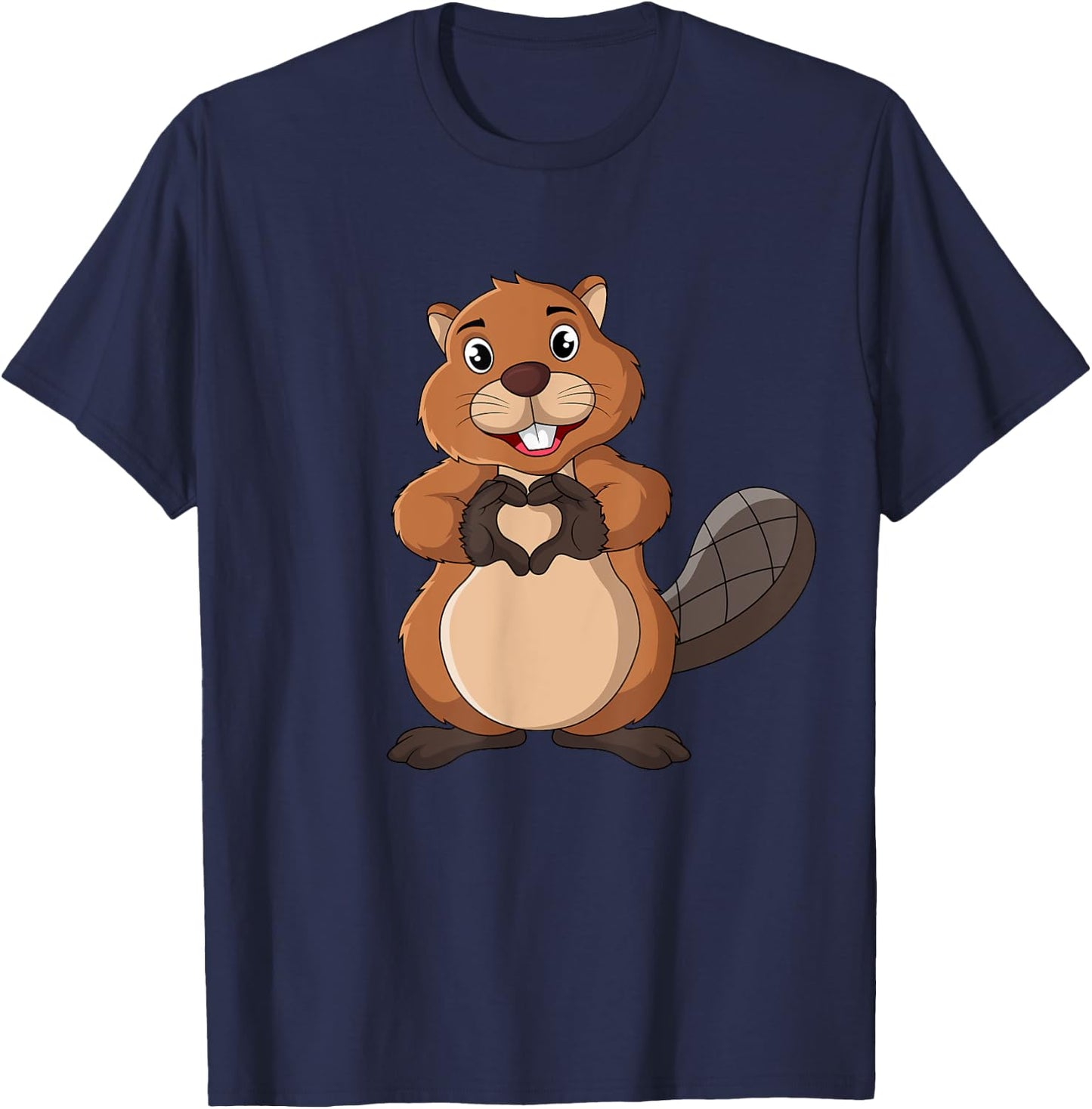 Beaver Lover Kids Girl Women T-Shirt - T-Shirt | Navy