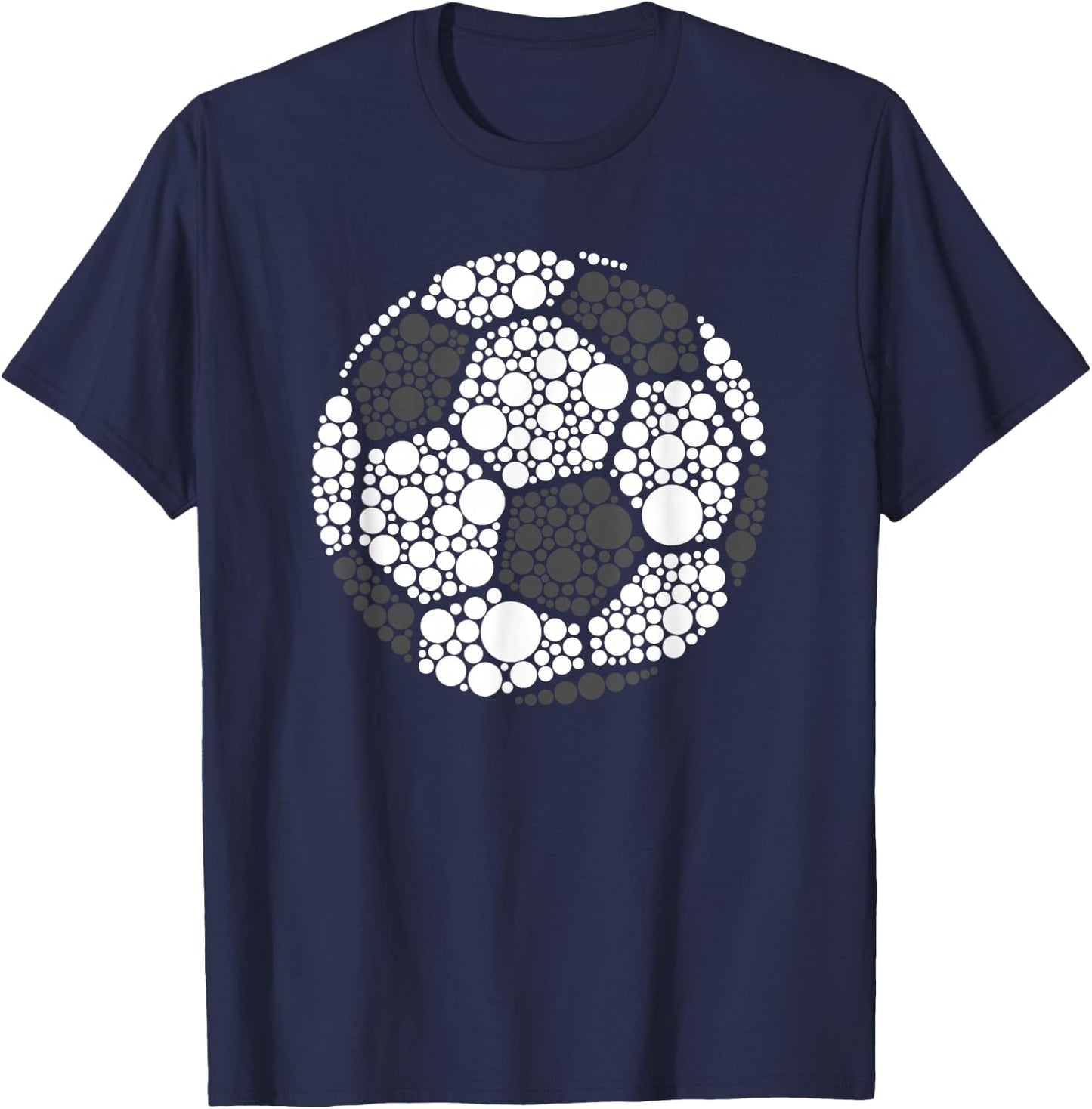 Polka Dot Football Soccer Lover Happy Dot Day Sport Ball T-Shirt - T-Shirt | Navy