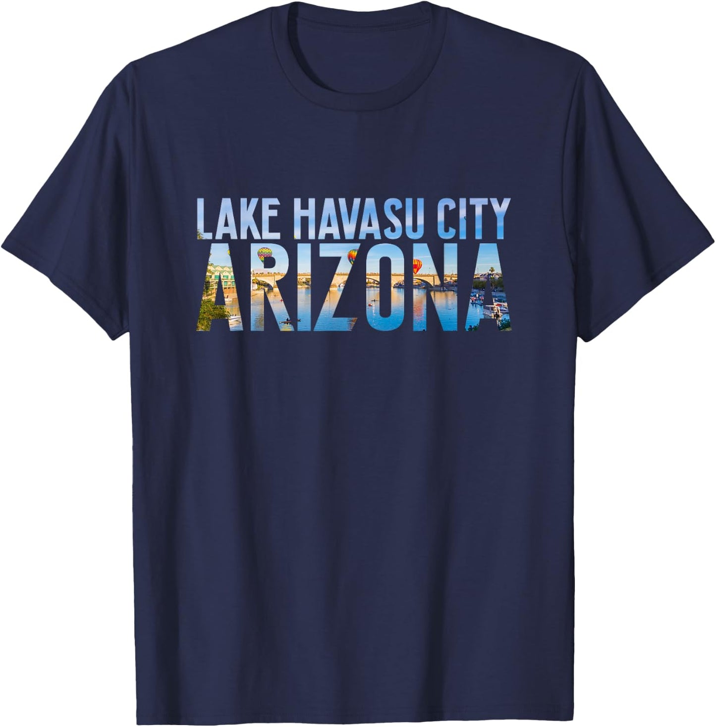 Lake Havasu City Arizona London Bridge Skyline AZ Souvenir T-Shirt - T-Shirt | Navy