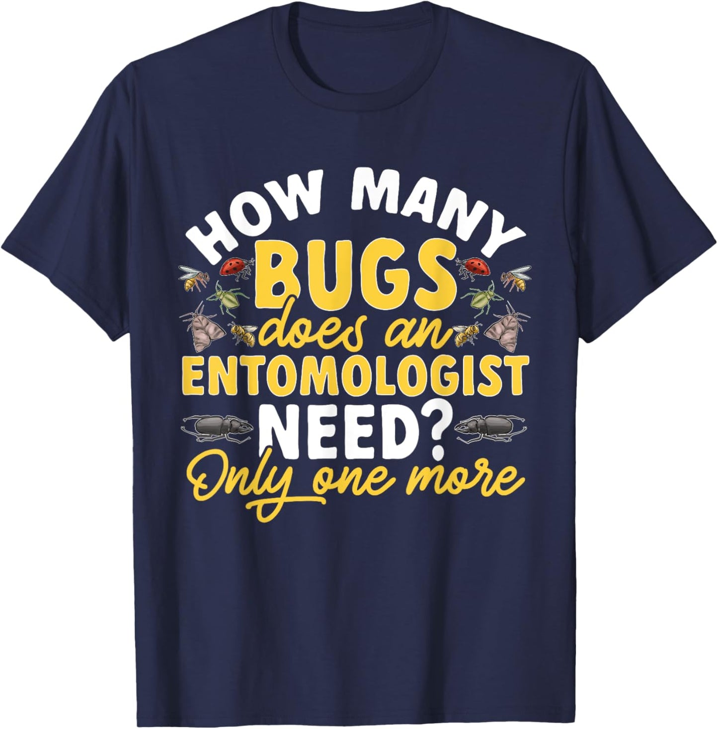 Insect Collector Bug Lover Entomologist T-Shirt - T-Shirt | Navy