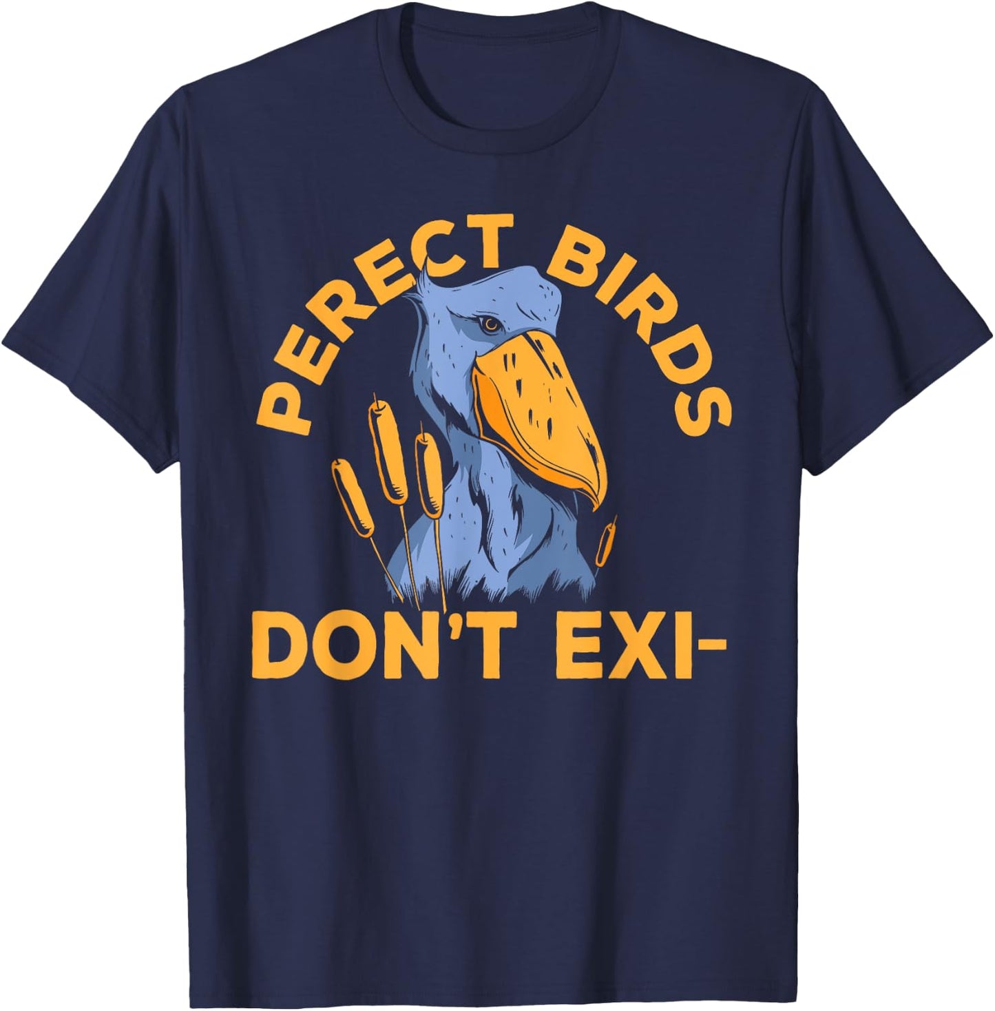 Shoebill Stork T-Shirt - T-Shirt | Navy