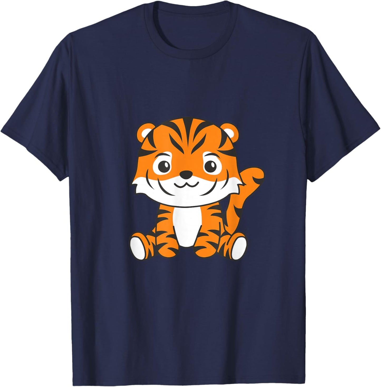 Tiger cute animals for children, manga tiger T-Shirt - T-Shirt | Navy