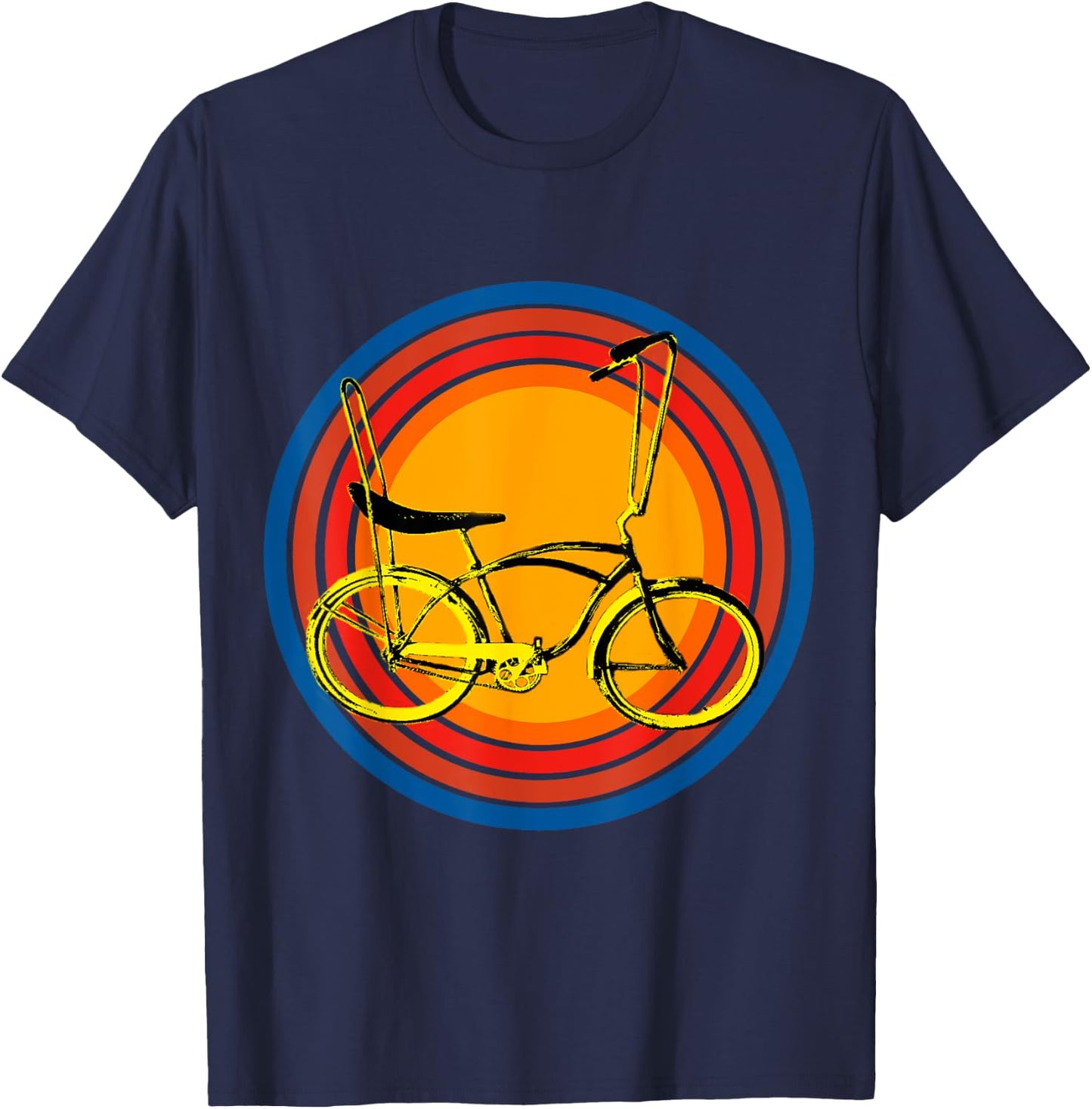 Vintage Retro Banana Seat Low Rider Bike T-Shirt - T-Shirt | Navy