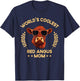 World's Coolest Cow Mom Mama - Women Farmer Red Angus T-Shirt - T-Shirt | Navy