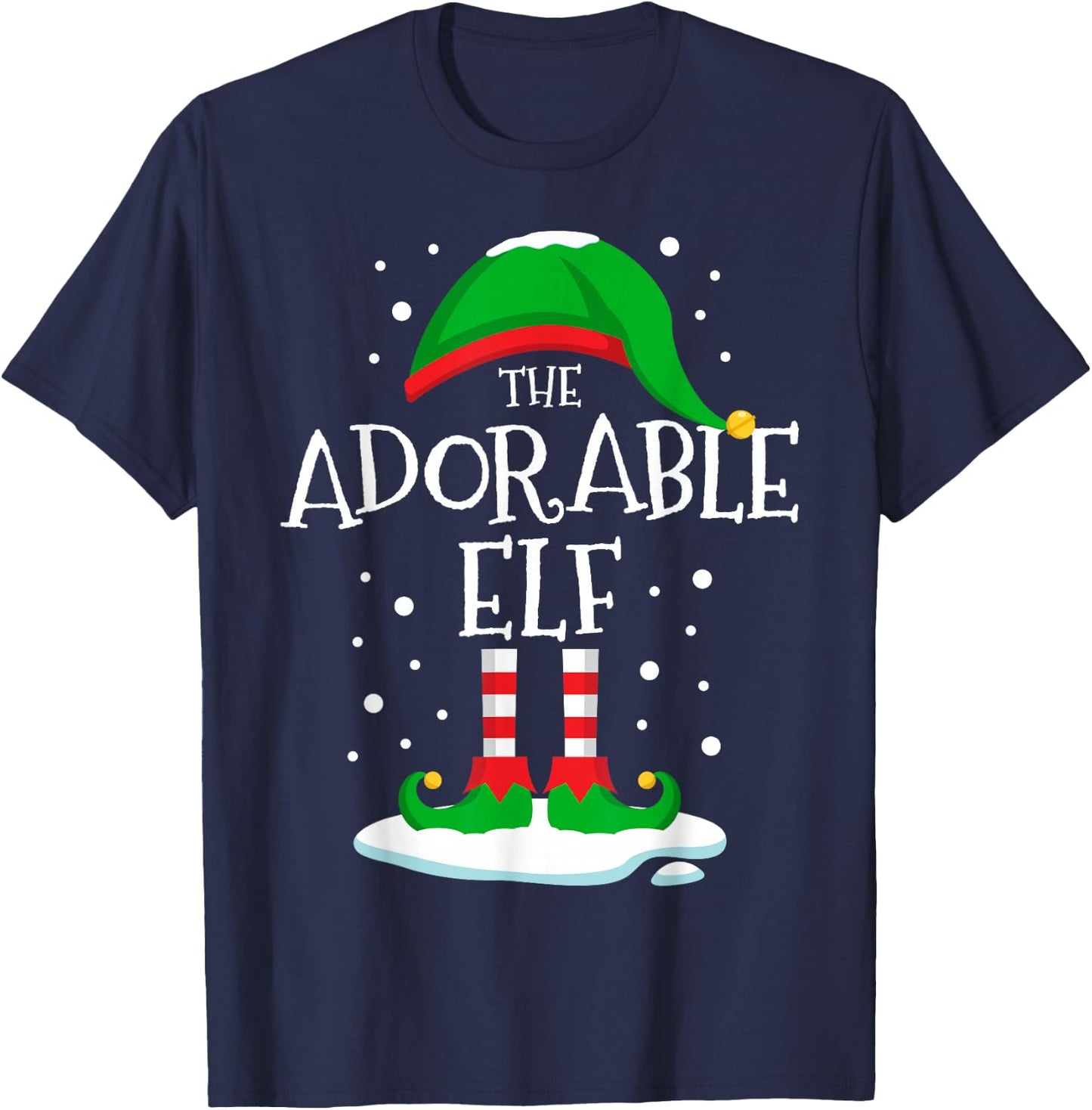 The Adorable Elf Christmas Family Matching Xmas Group Funny T-Shirt - T-Shirt | Navy