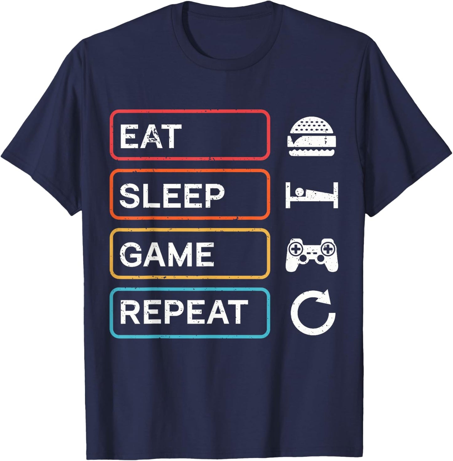 Eat, Sleep, Play, Repeat T-Shirt - T-Shirt | Navy