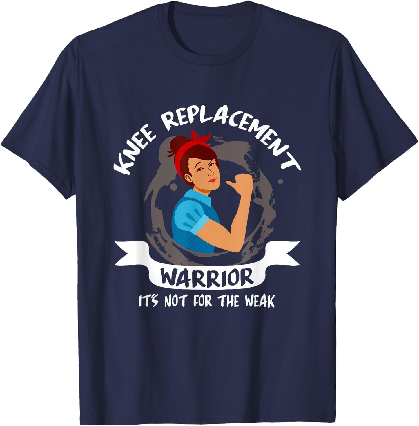 Funny Knee Replacement Surgery Recovery Get Well Gag Outfit T-Shirt - T-Shirt | Navy