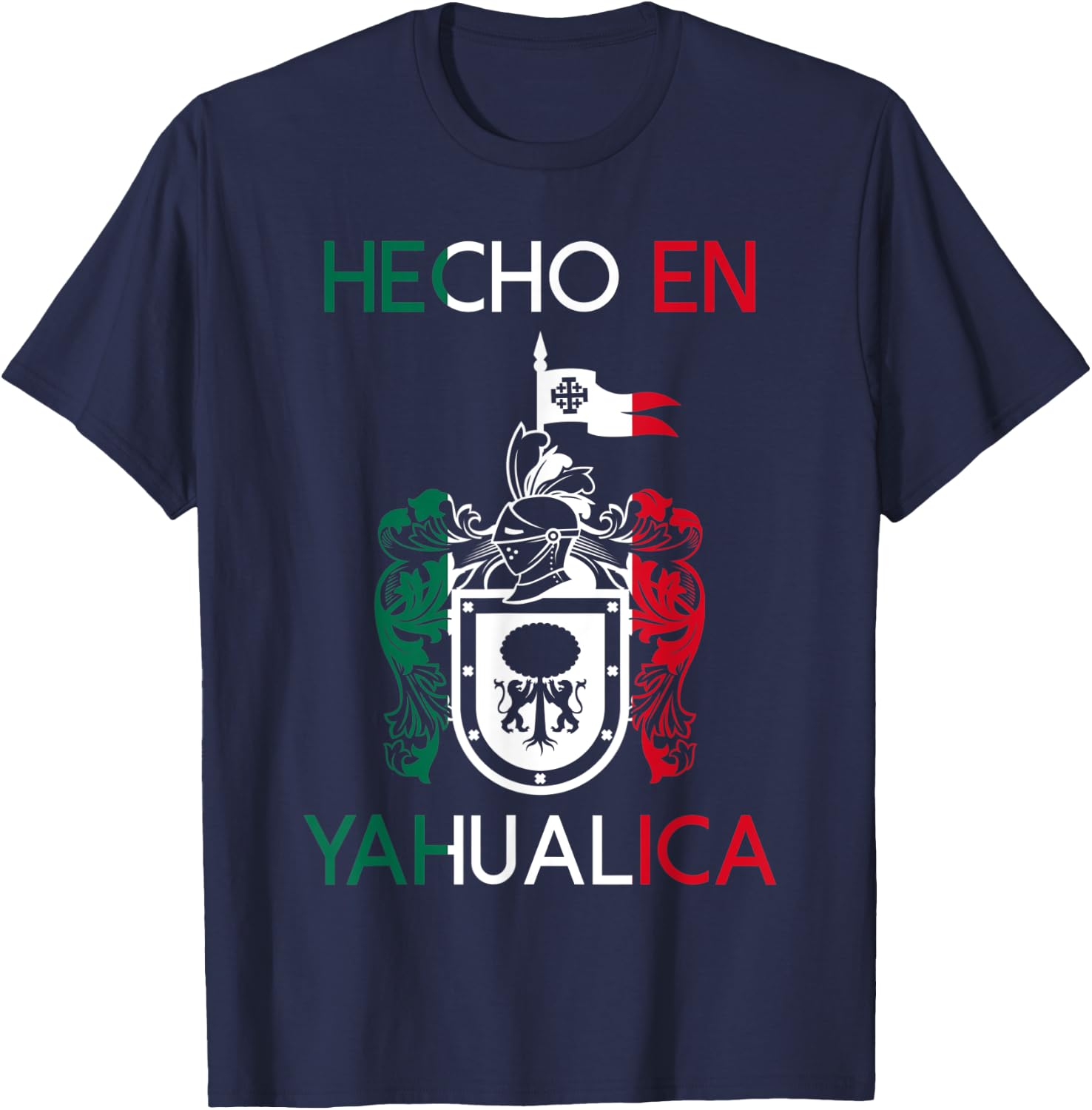 Yahualica Jalisco Estado De Mexico Escudo Eagle Aguila T-Shirt - T-Shirt | Navy