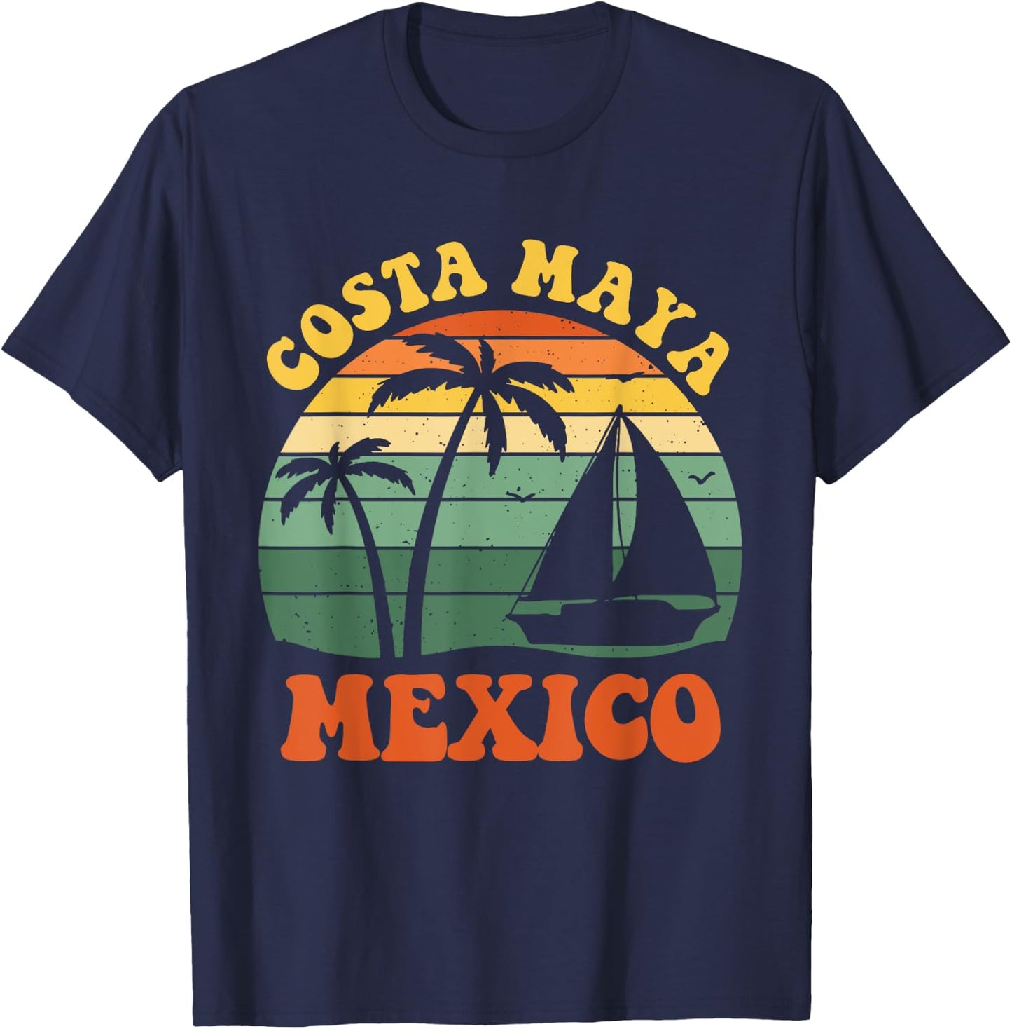 Costa Maya Mexico Sunset Matching Family Vacation T-Shirt - T-Shirt | Navy