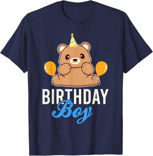 Cute Bear Birthday Boy T-Shirt - T-Shirt | Navy