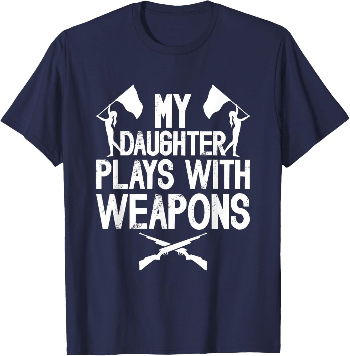 Funny Color Guard Dad Of A Color Guard Member Dad Guard Dad T-Shirt - T-Shirt | Navy
