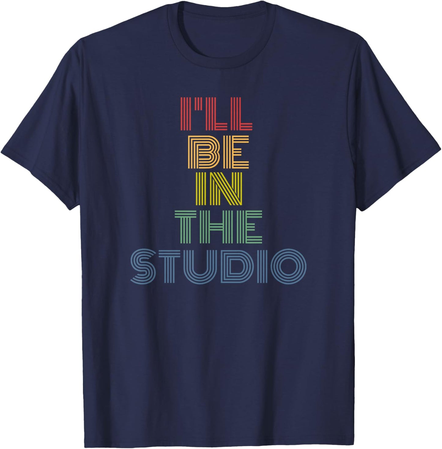 I'll Be In The Studio retro 70s vintage T-Shirt - T-Shirt | Navy
