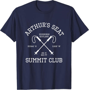 Climbed Arthur’s Seat Scotland Summit Club Hike Hiking T-Shirt - T-Shirt | Navy