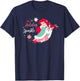 Disney Princess Ariel Mermaid Christmas Holiday Sparkle T-Shirt - T-Shirt | Navy
