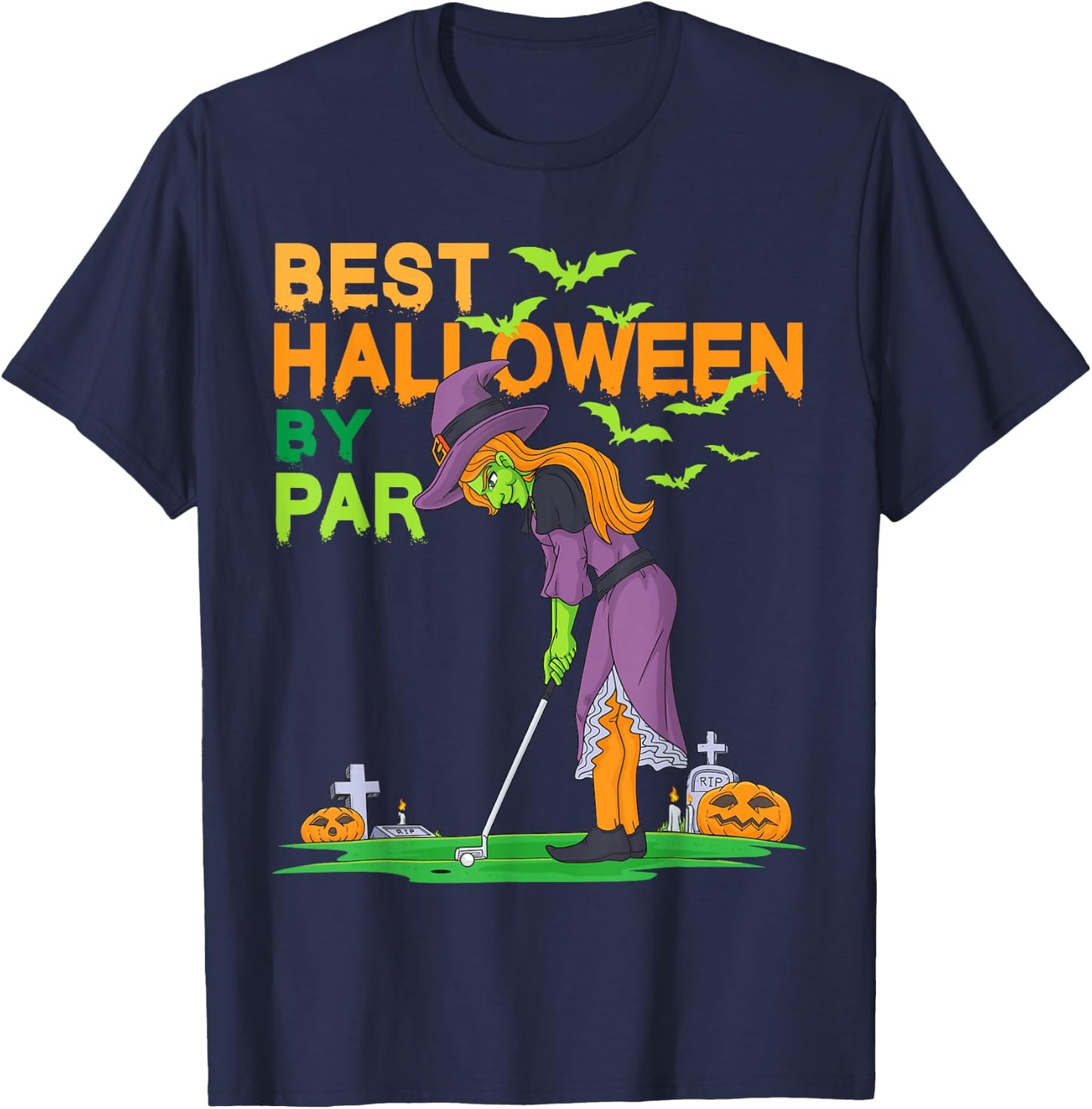 Best Halloween by Par Witch Golf T-Shirt - T-Shirt | Navy