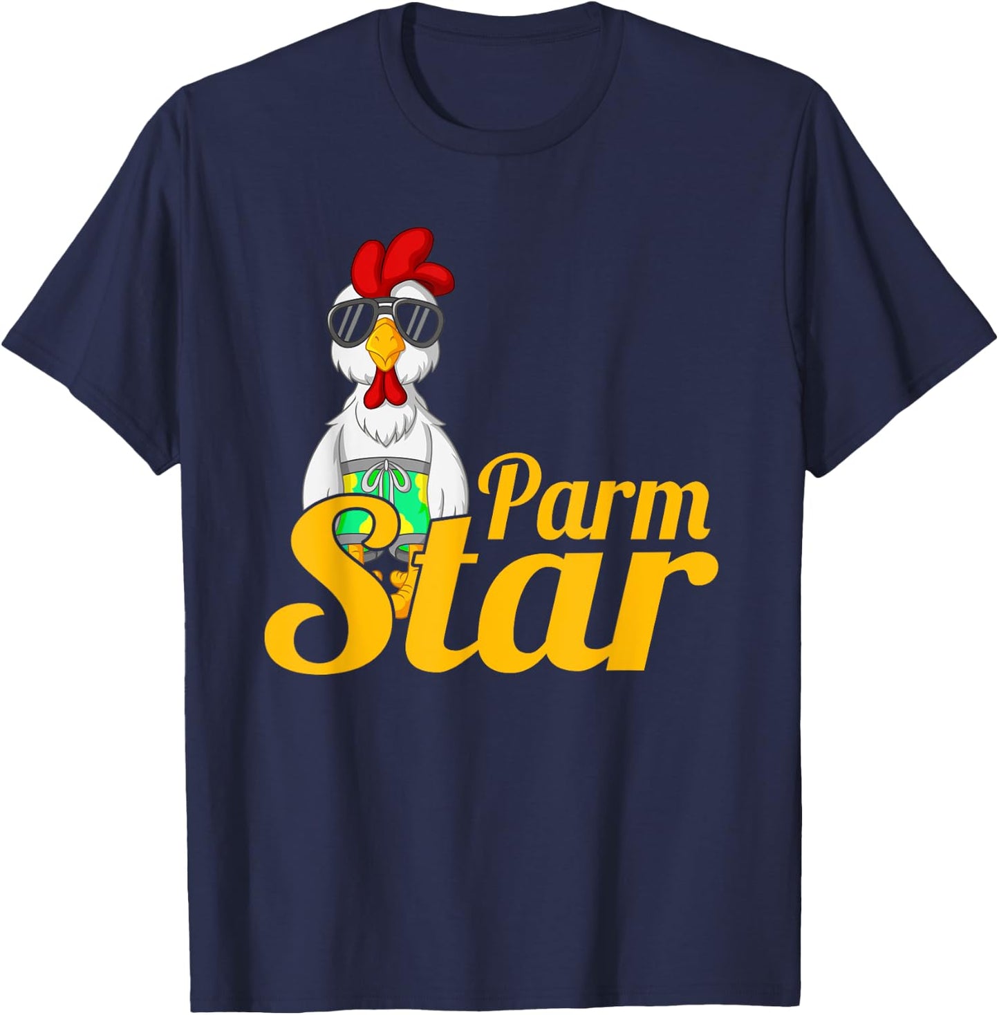 Parmstar funny chicken parm Parmigiana T-Shirt - T-Shirt | Navy