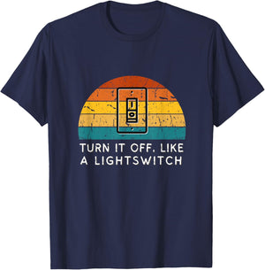 Book of Mormon Musical Turn It Off Like A Lightswitch Sunset T-Shirt - T-Shirt | Navy