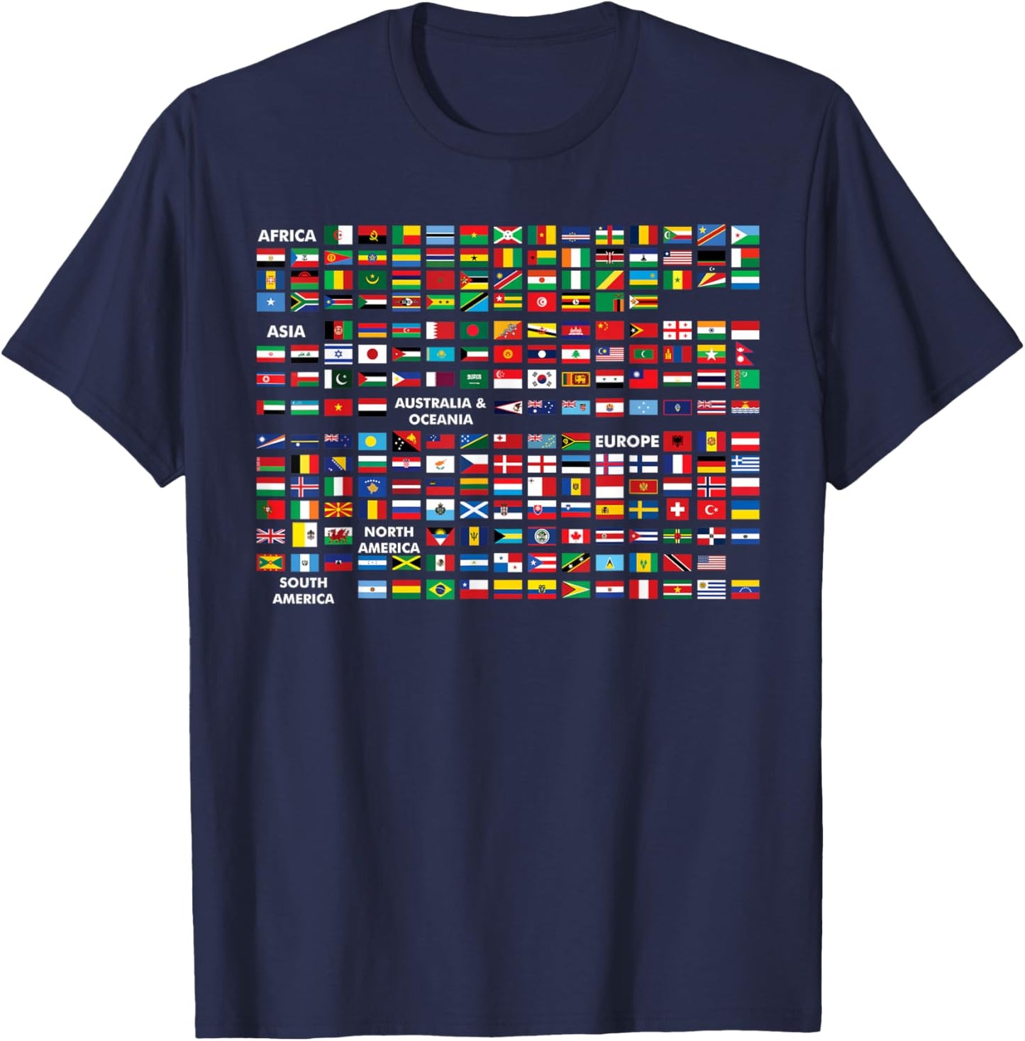 World Flags The Countries of the World International T-Shirt - T-Shirt | Navy