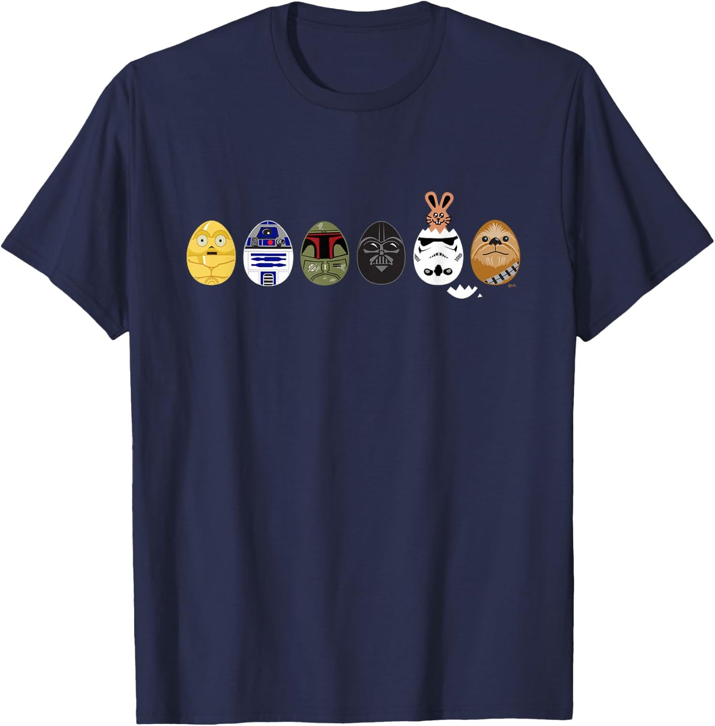 Star Wars Classic Characters Easter Eggs Spring T-Shirt - T-Shirt | Navy