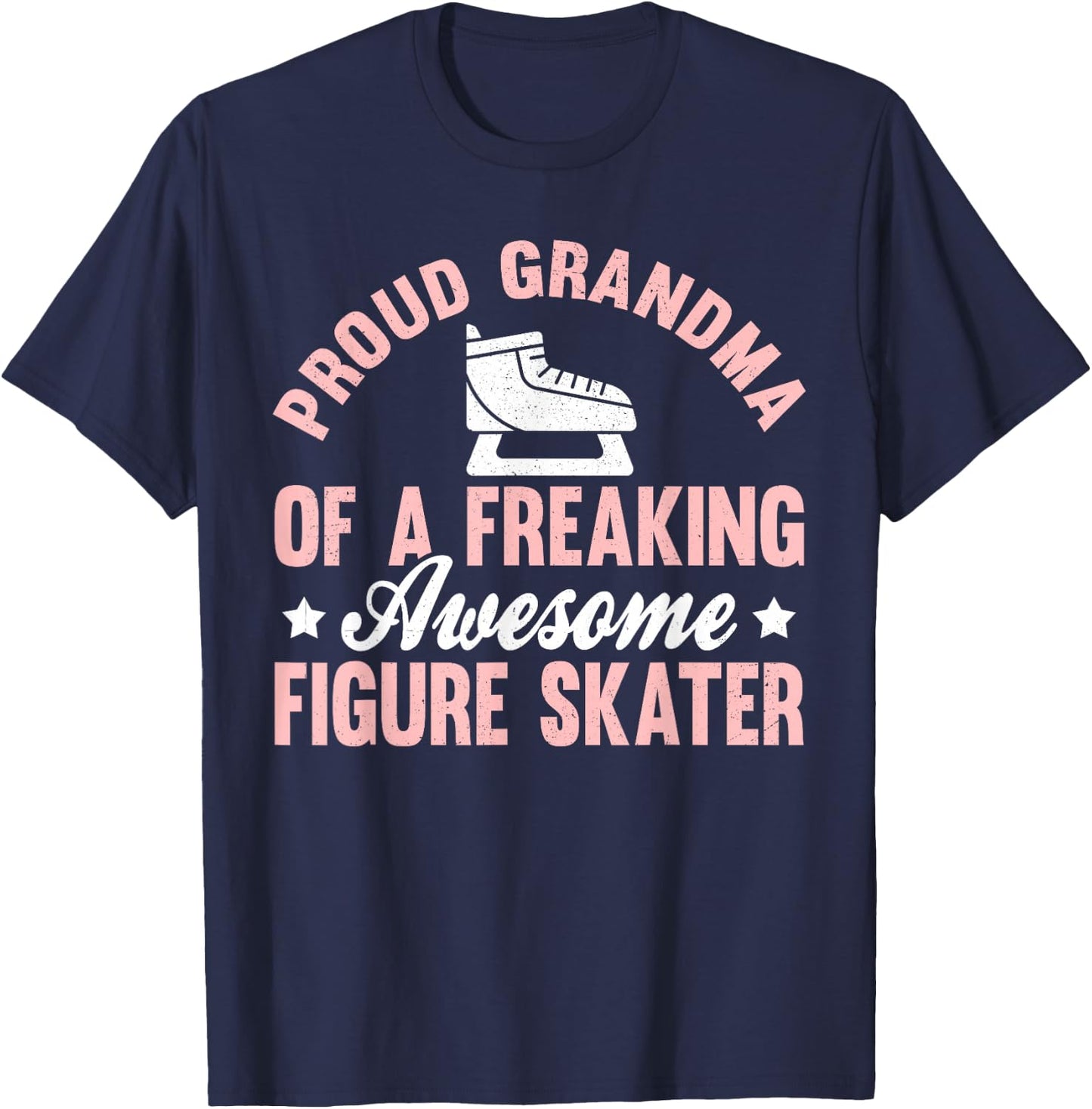 Figure Skater Ice Skate Figure Skating Grandma T-Shirt - T-Shirt | Navy