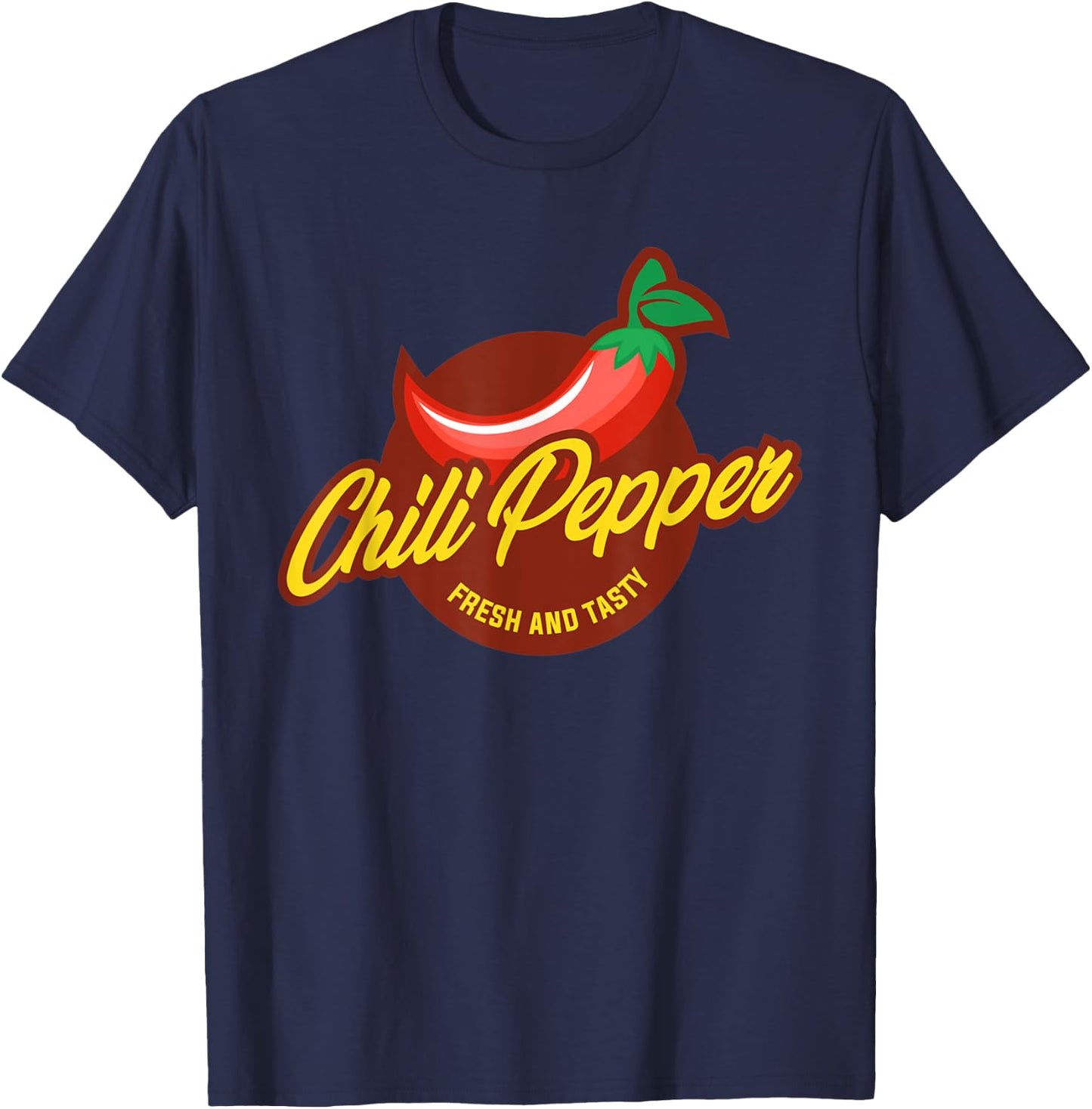 Chili Pepper Sauce Bottle Label Funny Halloween Costume T-Shirt - T-Shirt | Navy