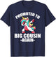 Promoted To Big Cousin Again Shirt Pregnancy Dabbing Unicorn T-Shirt - T-Shirt | Navy